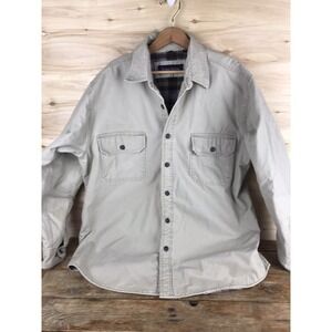 Tan Chore Barn Jacket Mens XL Field Coat Utility Pockets Fleece Lined Club Room